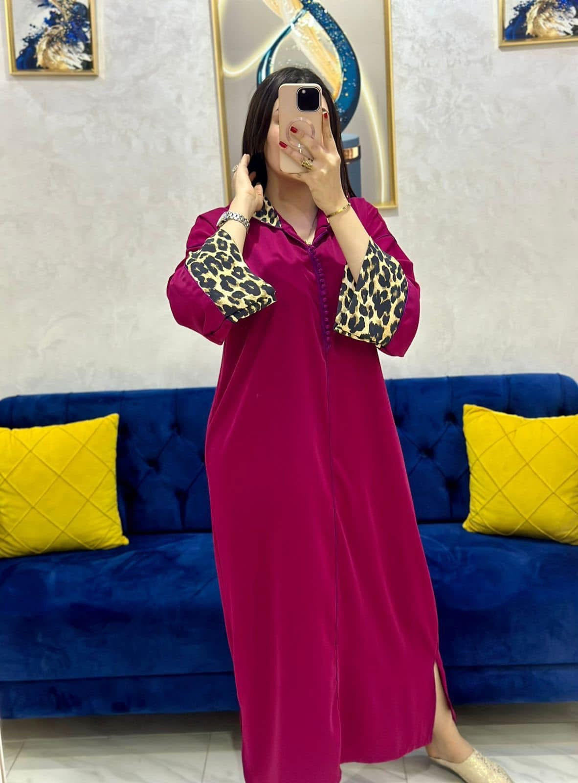 Nouveau modèle jellaba touche léopard