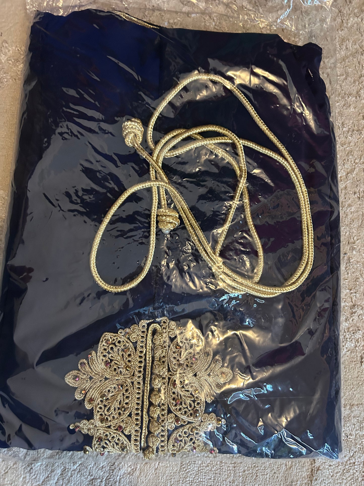 Caftan bleu très classe haute qualité