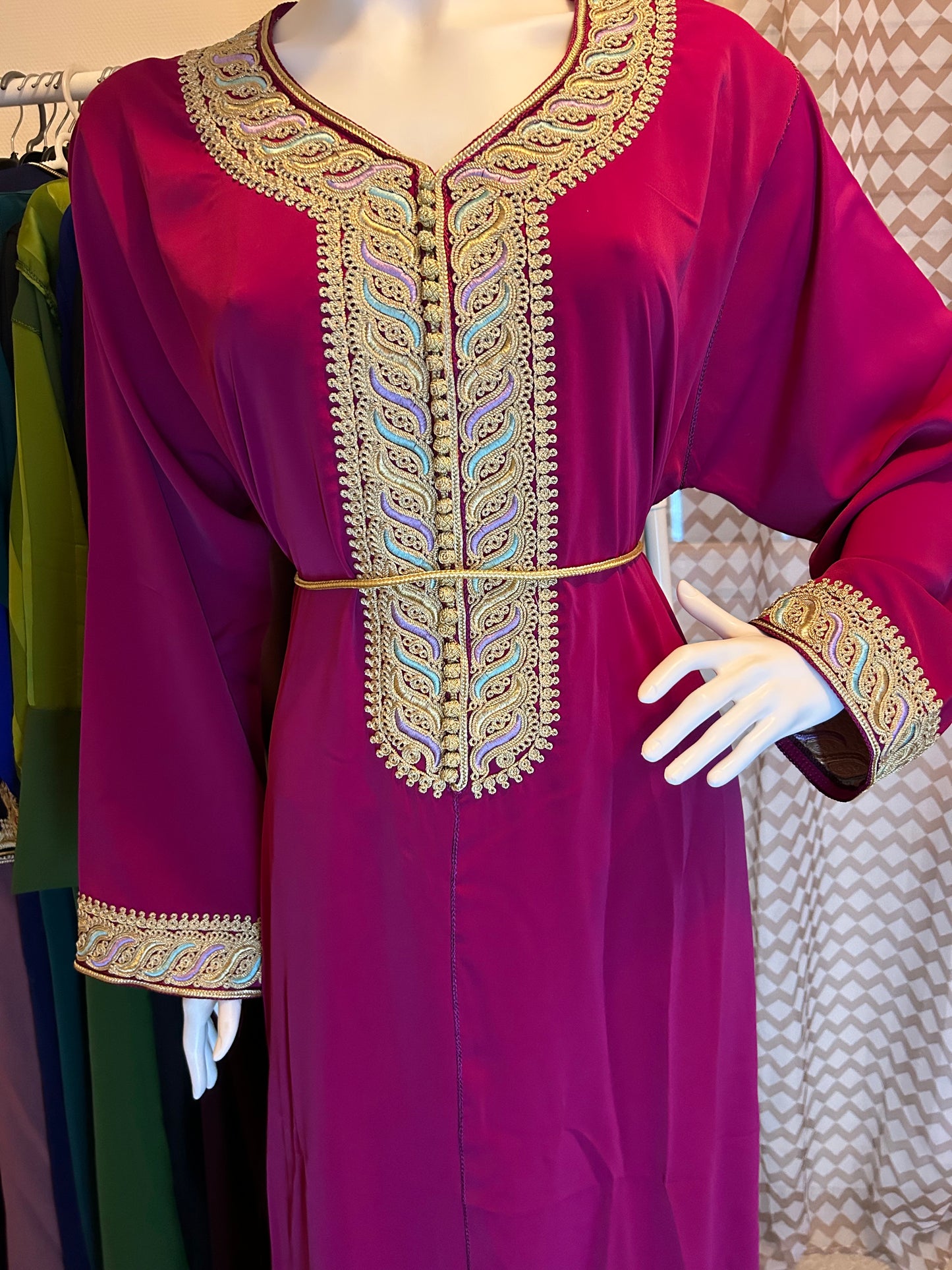 Caftan crep simple w classe haute qualité