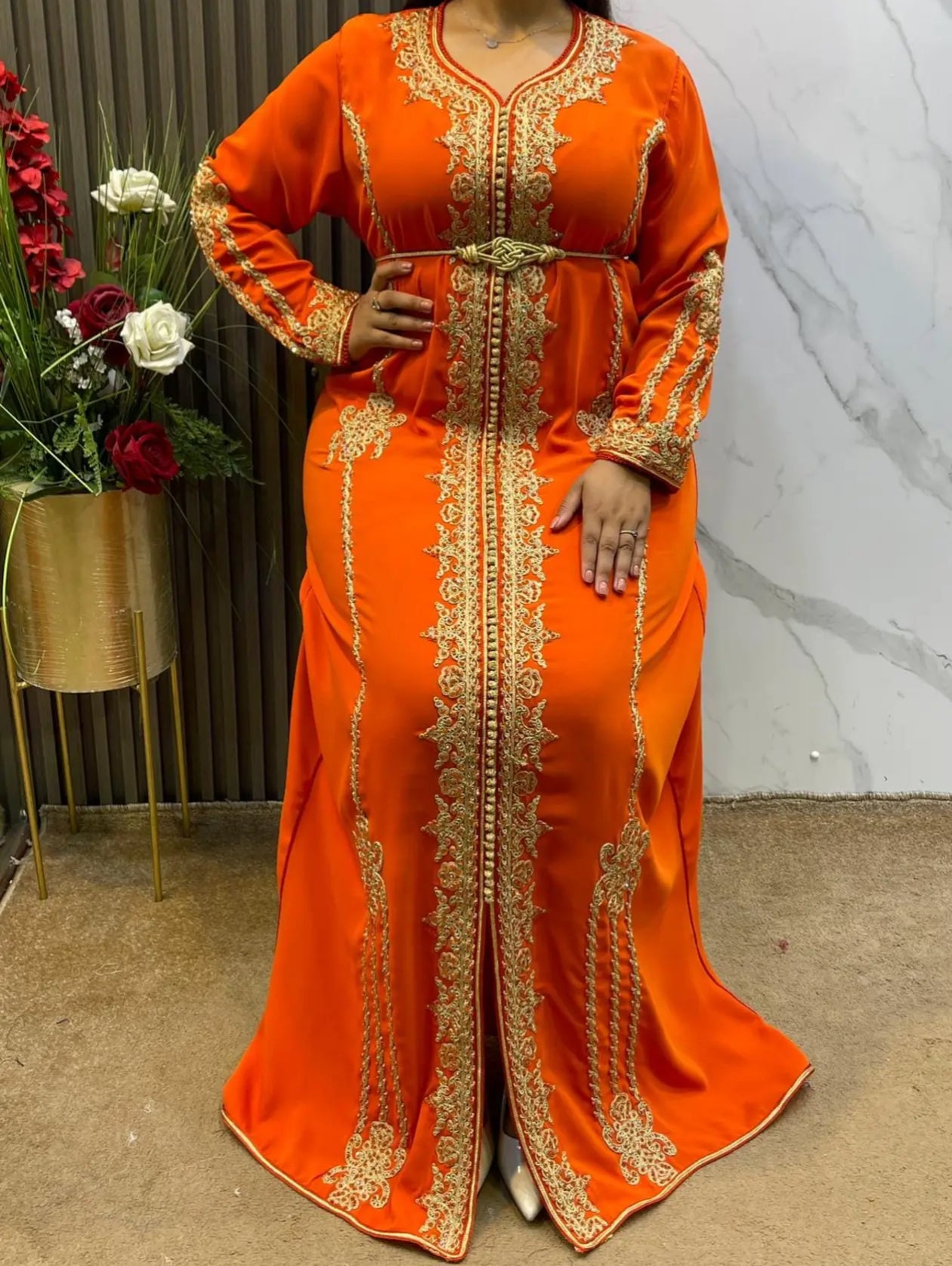 Caftan très luxe + Ceinture cadeau