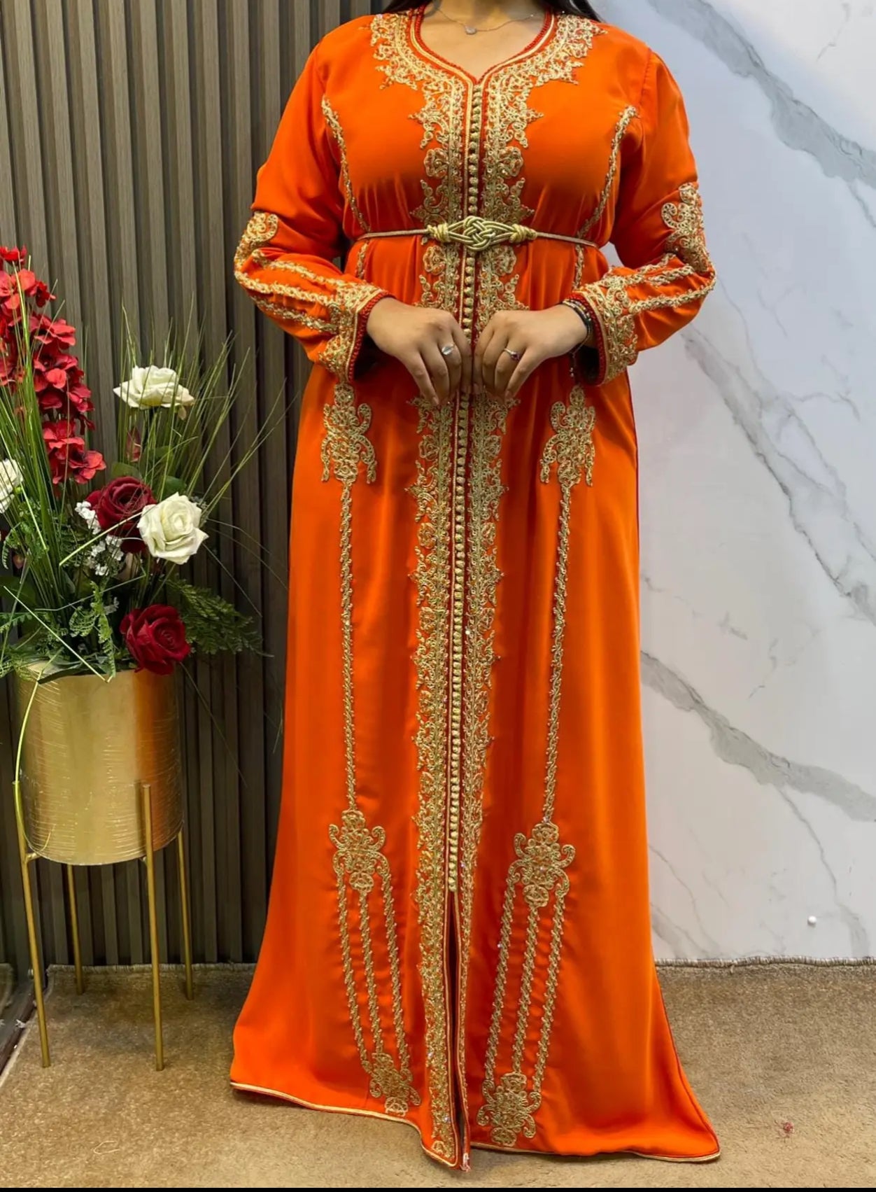 Caftan très luxe + Ceinture cadeau