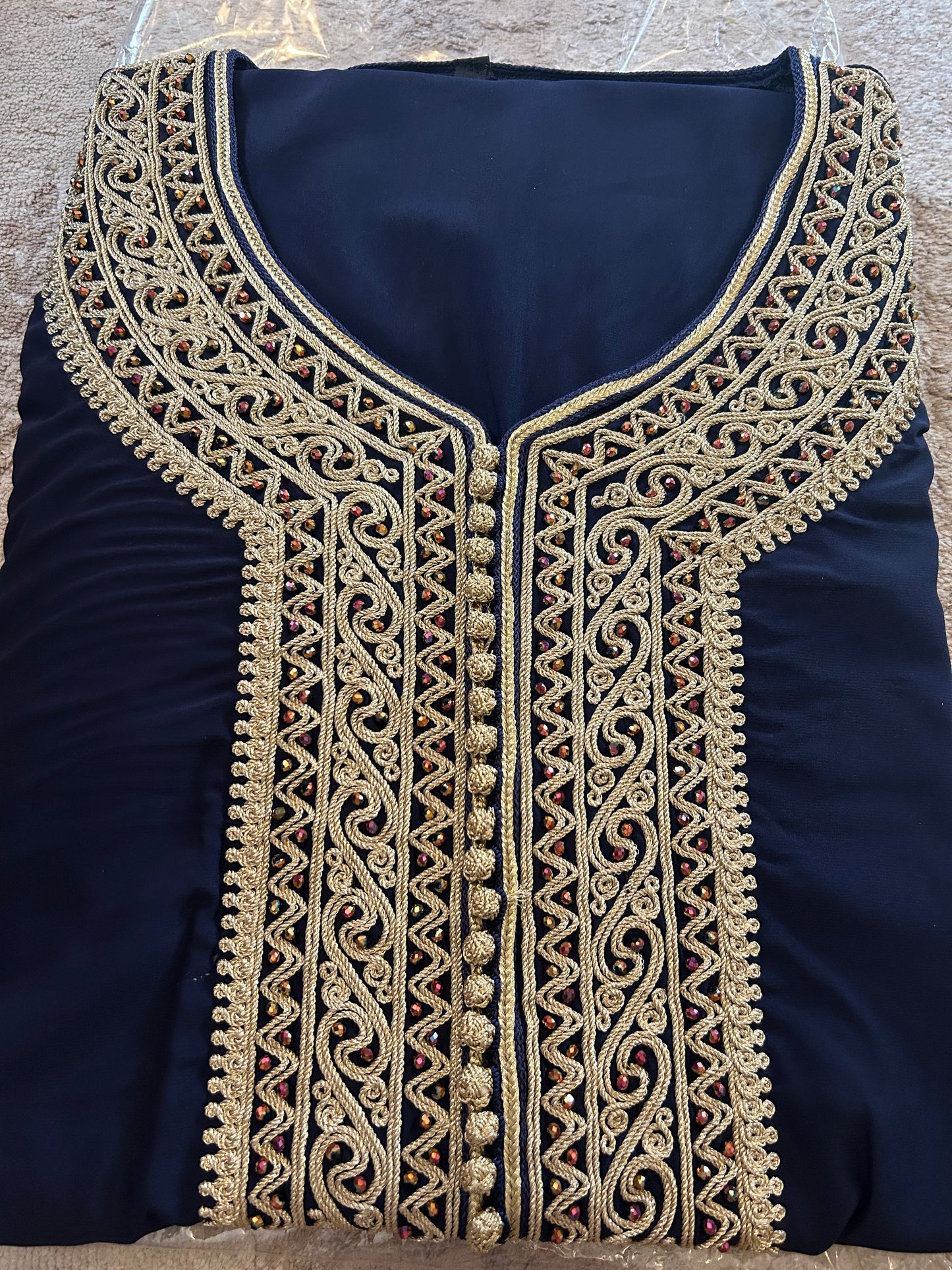 Caftan bleu marine très classe