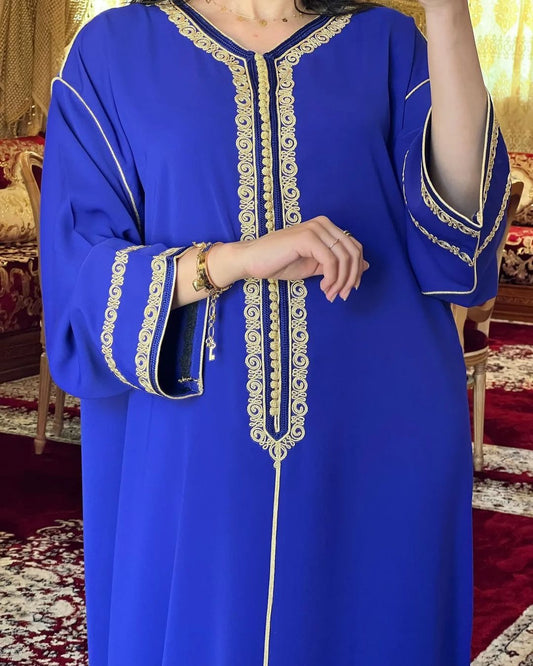 Caftan bleu nouveau collection très classe 🪡 tissus crep coria 🥇