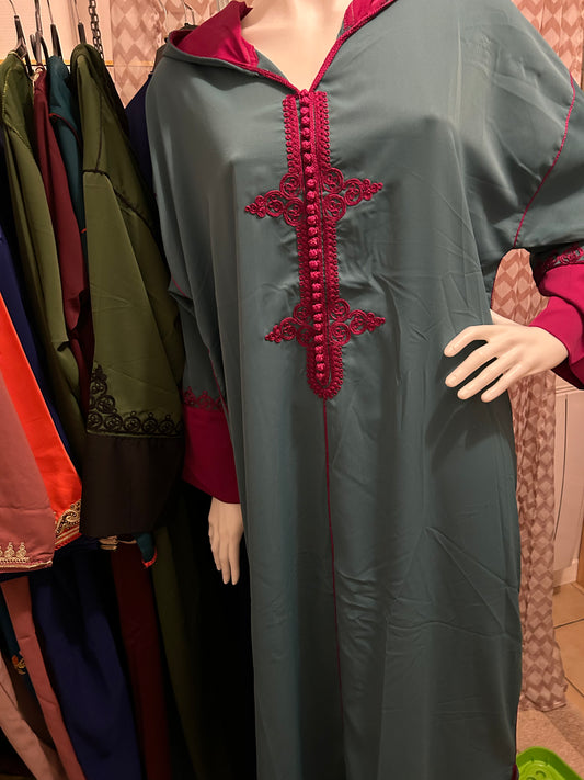 Djelaba mekhzania tissu crêpe tendance